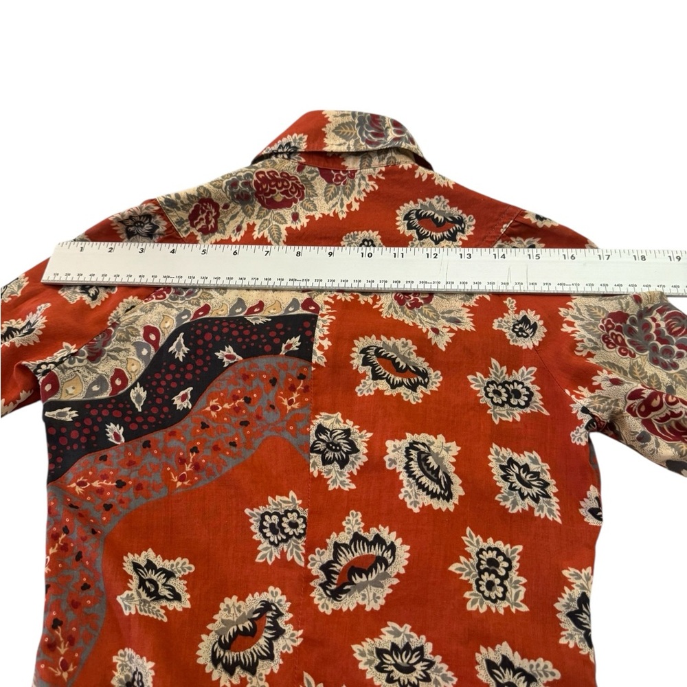 Albert Nipon Vintage Paisley Pleated 70s Midi Dress Size 2 - Picture 12 of 16